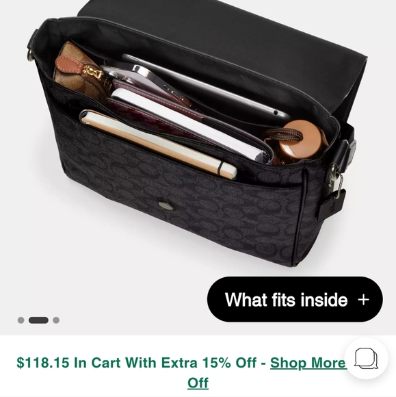 Authentic Coach Houston map bag in signature canvas Brand new w/ tags ! - Picture 5 of 6